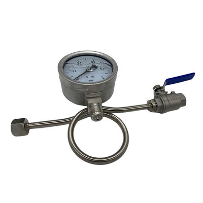 Fabrikpreis kundengebundenes Bier-/Wein-Behälter-Manometer, Edelstahl-Behälterinstallation DN10 DN15 SS304&316